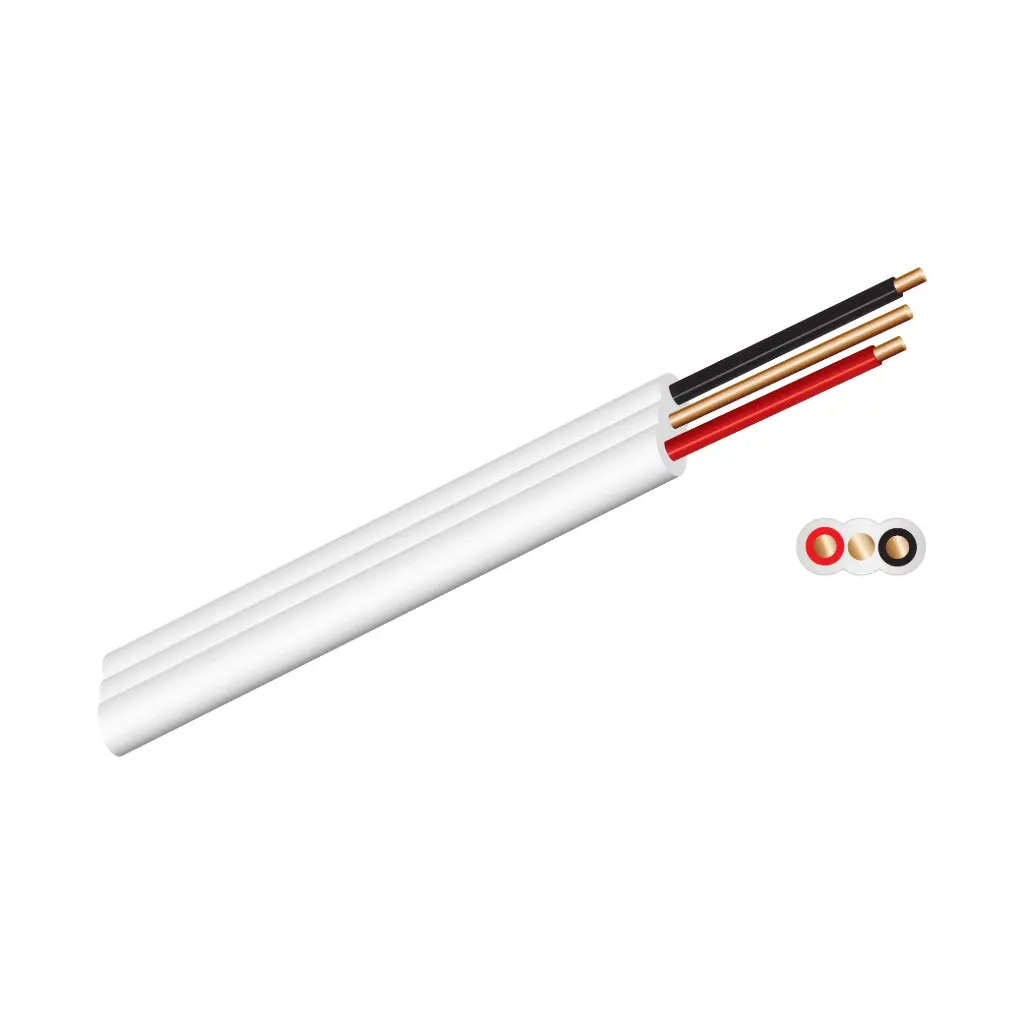 Cable | Flat twin & Earth (100m roll) (1mm², Black)