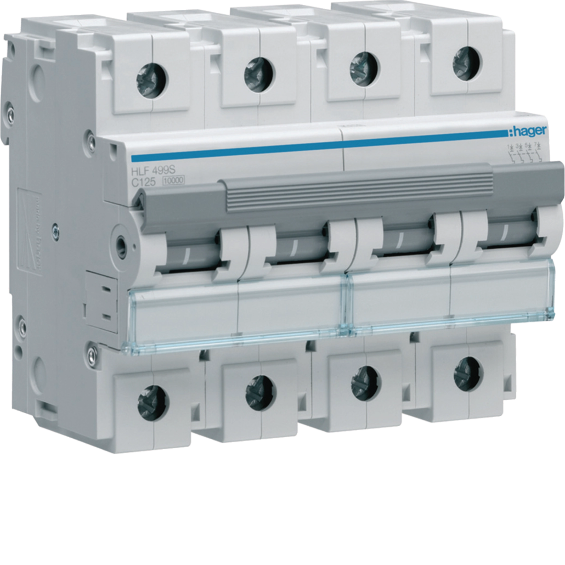 125A 4P 10KA C-CURVE MCB