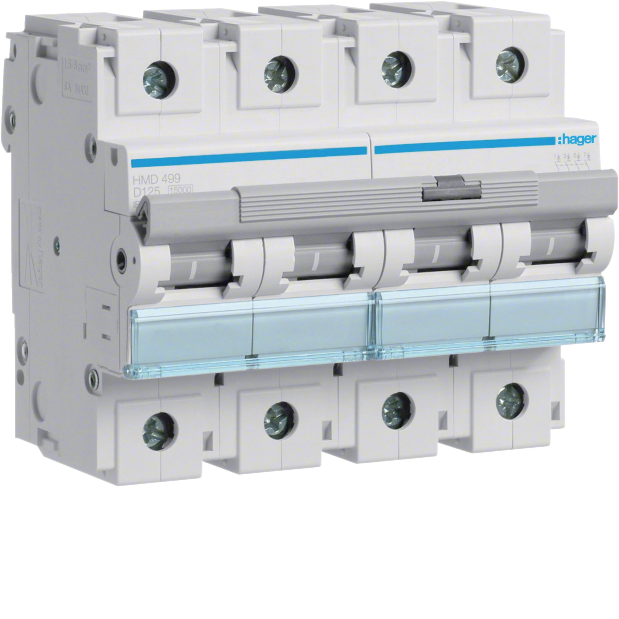 [HMD499] 125A 4P 15KA D-CURVE MCB