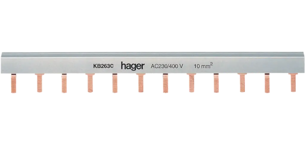 [KB263C] 2P INSULATED BUSBAR FOR MCBs