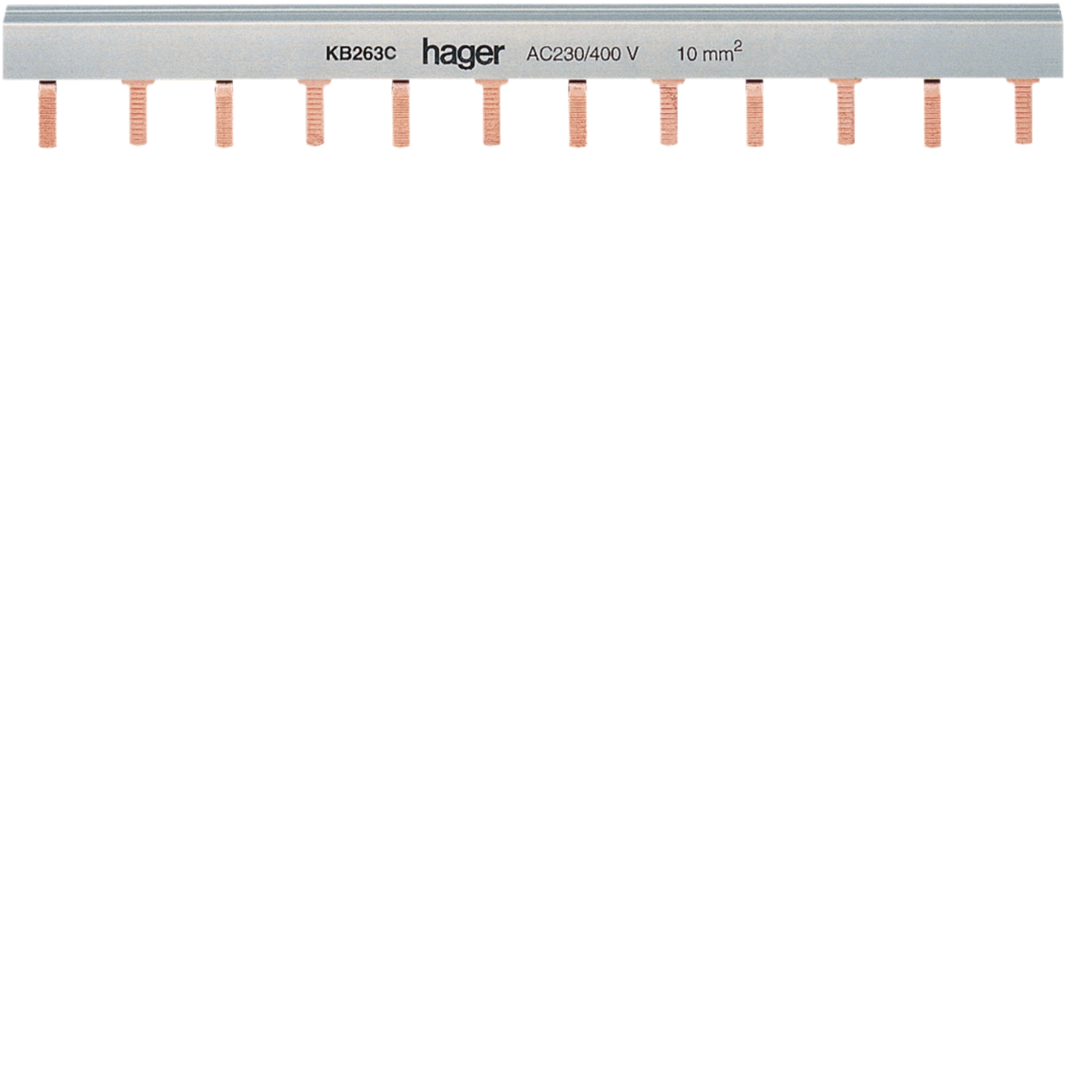 [KB263C] 2P INSULATED BUSBAR FOR MCBs