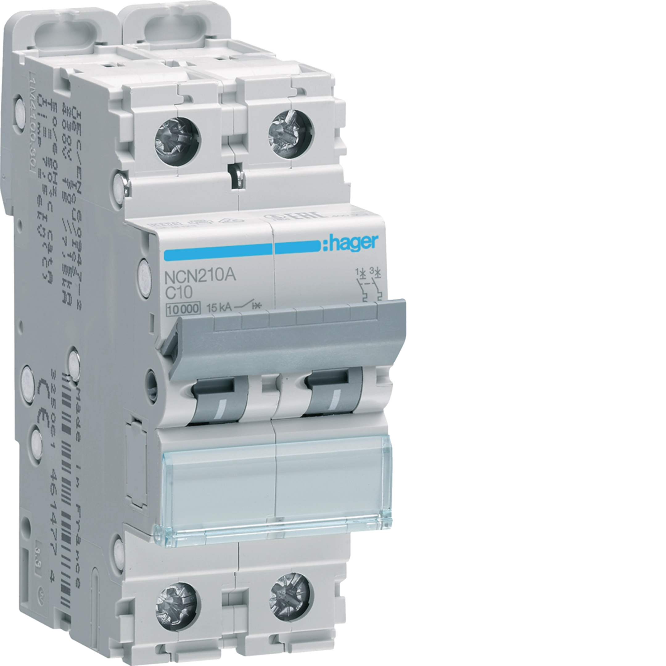 10A 2P 15KA C-CURVE MCB