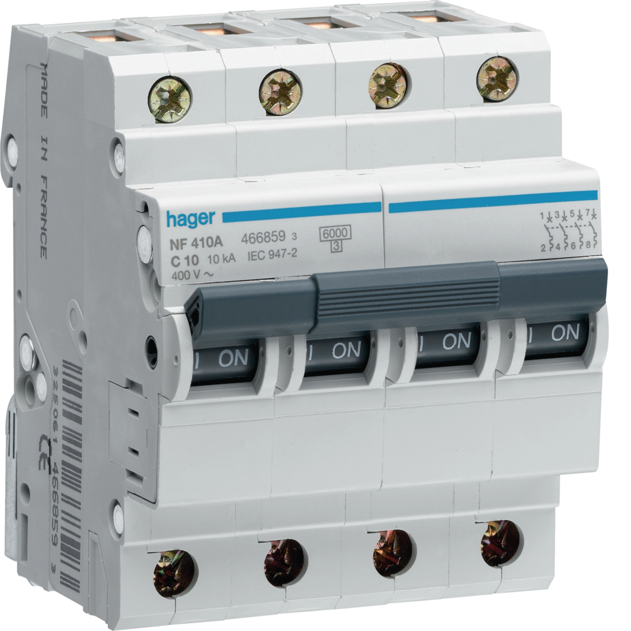 [NF410A] 10A 4P 10KA C-CURVE MCB