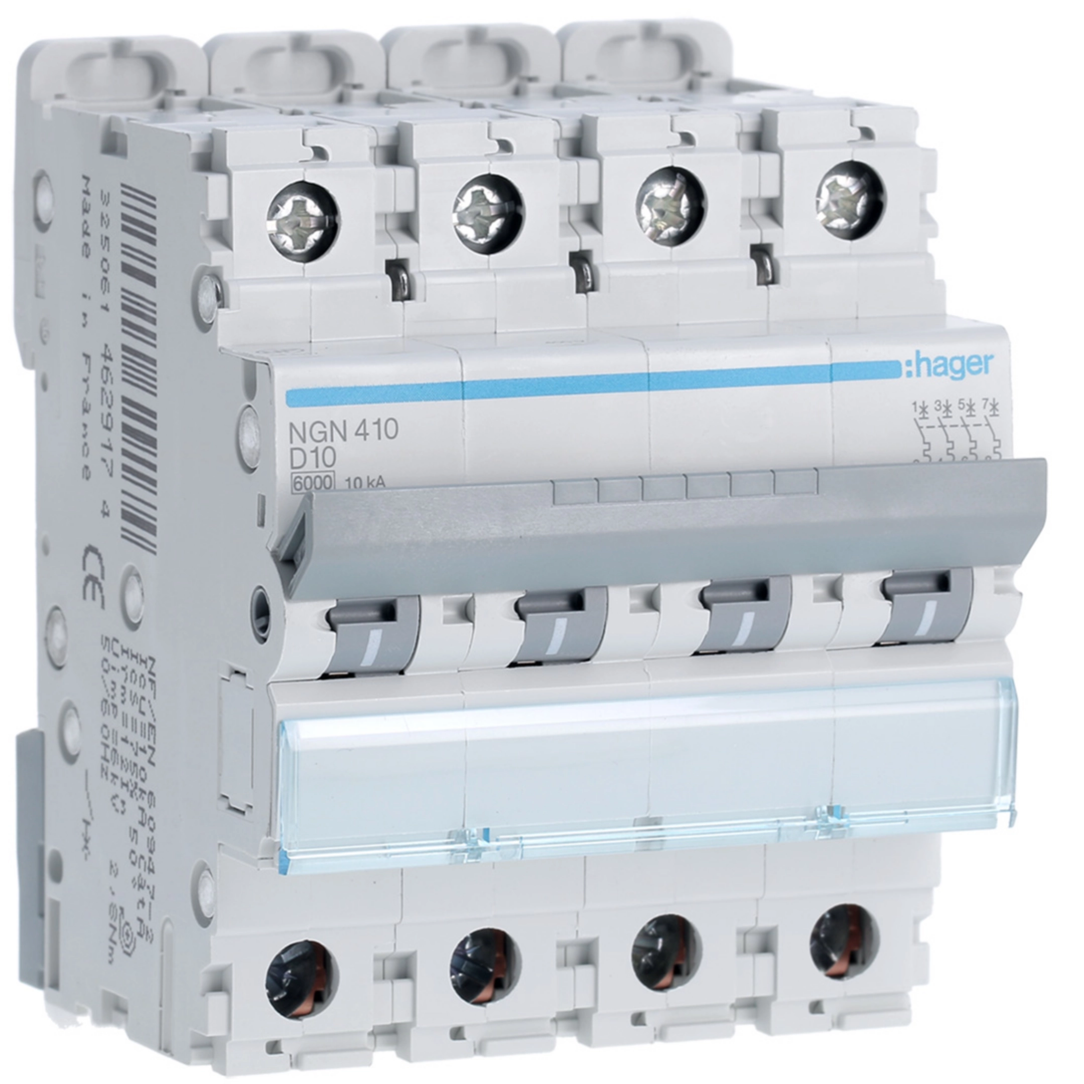 10A 4P 10KA D-CURVE MCB