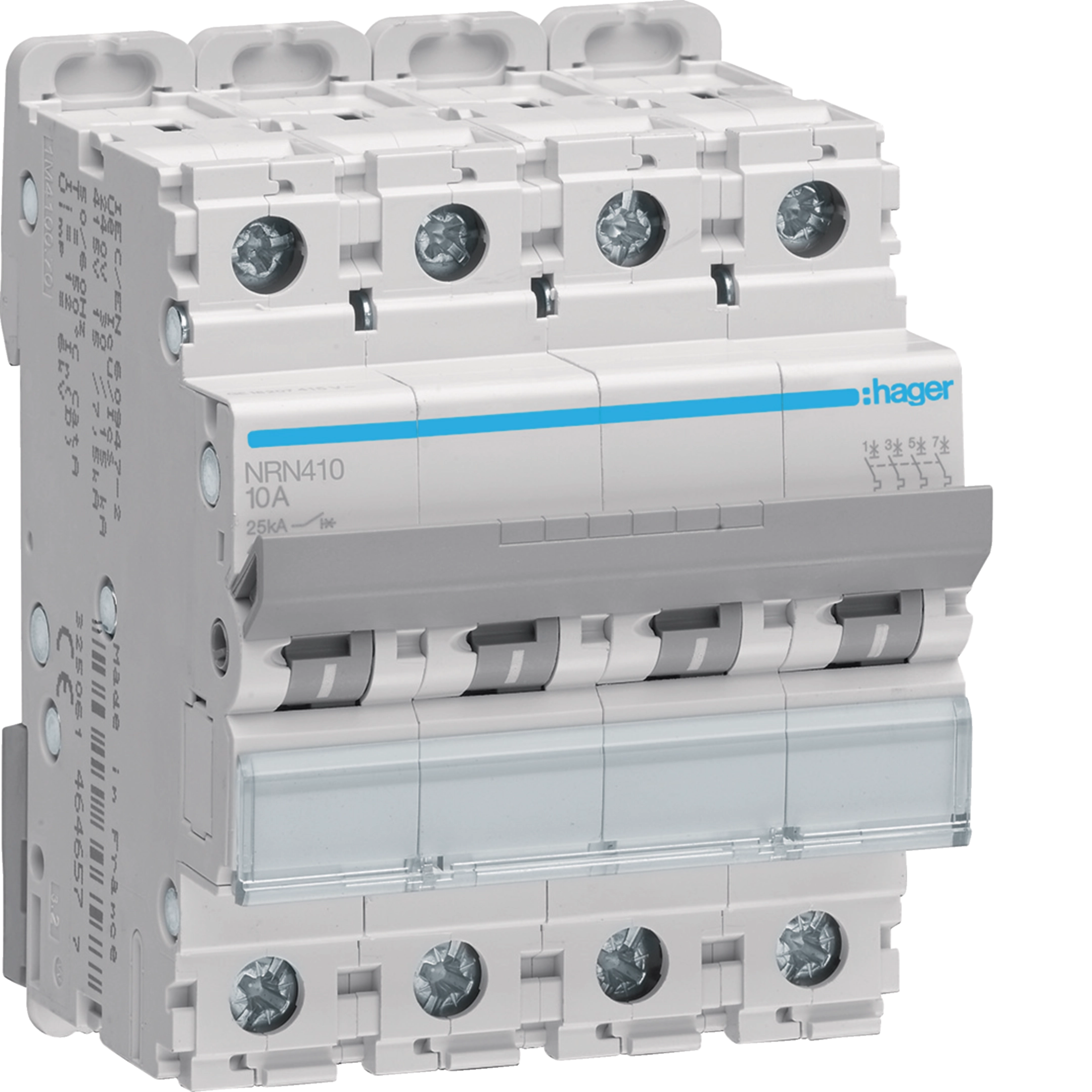 10A 4P 25KA C-CURVE MCB