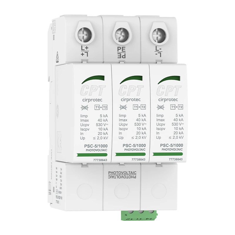 [PSC3-5/1500 PV IR] TYPE1+2 40kA 3P PV 1000V SPD +IND
