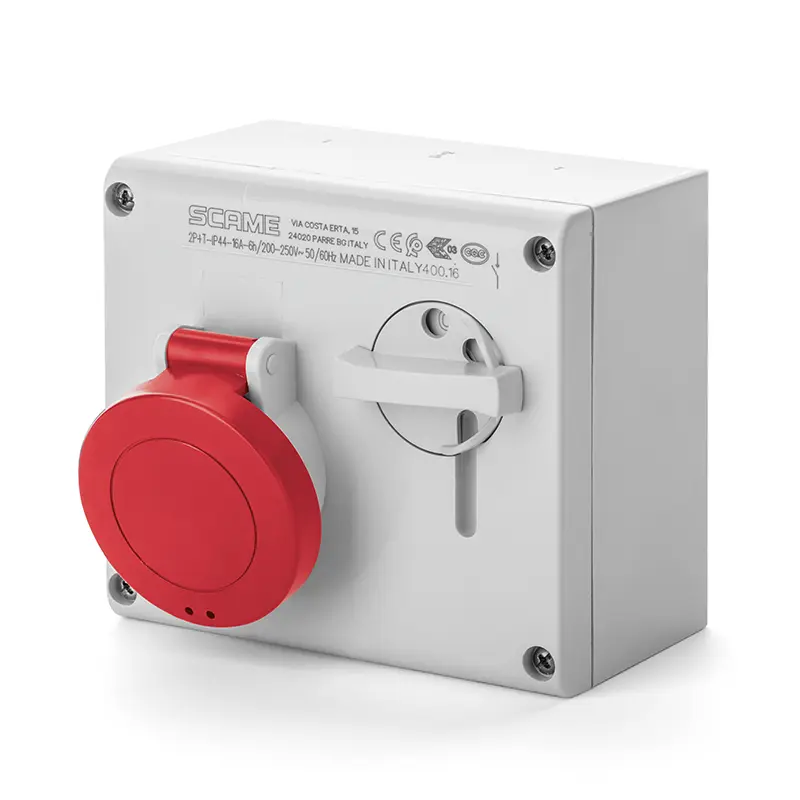 16A 3P+E IP54 SURF SWITCH SOCKET