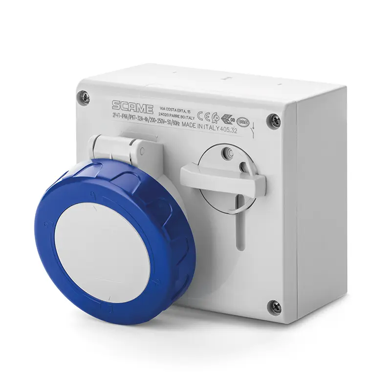 16A 2P+E IP67 SURF SWITCH SOCKET