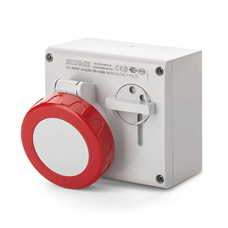 32A 3P+E IP67 SURF SWITCH SOCKET