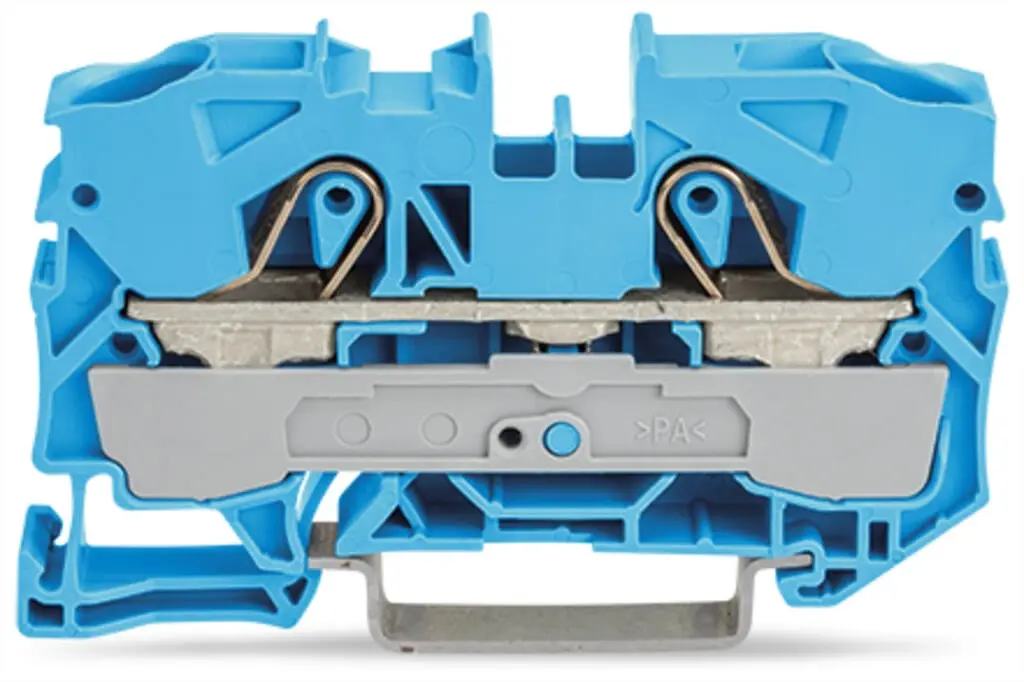 Wago 10mm 2-wire through connector Blue