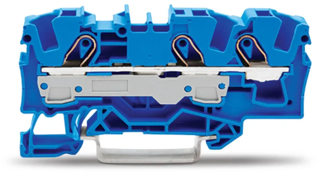 [2006-1304] Wago 6mm 3-wire through connector Blue