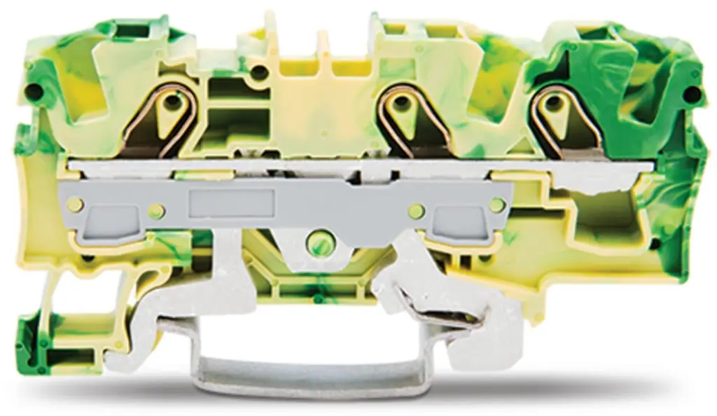 [2006-1307] Wago 6mm 3-wire through connector Green-Yellow