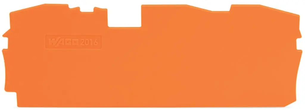 [2016-1392] Wago End and Intermediate plate Orange for 16mm 3-wire terminals