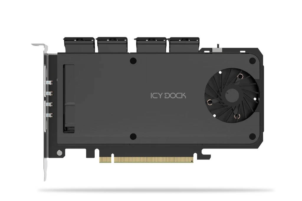 Icydock 204MP-1B 4x m.2->pciex