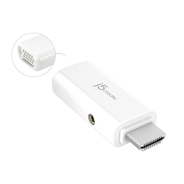 [CO-HV+A-J] J5 JDA203 HDMi->Vga+Au COnvert