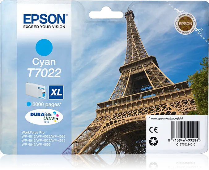 [CT-E7022] Epson t7022 cyan -eiffel tower