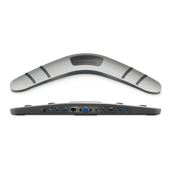 J5Create JUD480 / JUD481 Boomerang Station - HDMI, D-Sub, 1GbE, 4xUSB3.0, 2x3.5mm