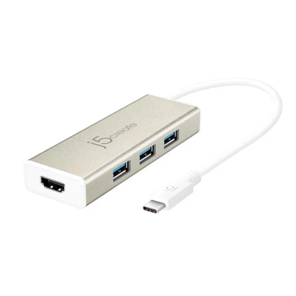 [HU-JCH451+H] J5 JCH451 t-C->3xU3 hub+ Hdmi