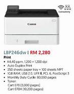 [LP-C246DW] DNW:Canon 246DW mono laser