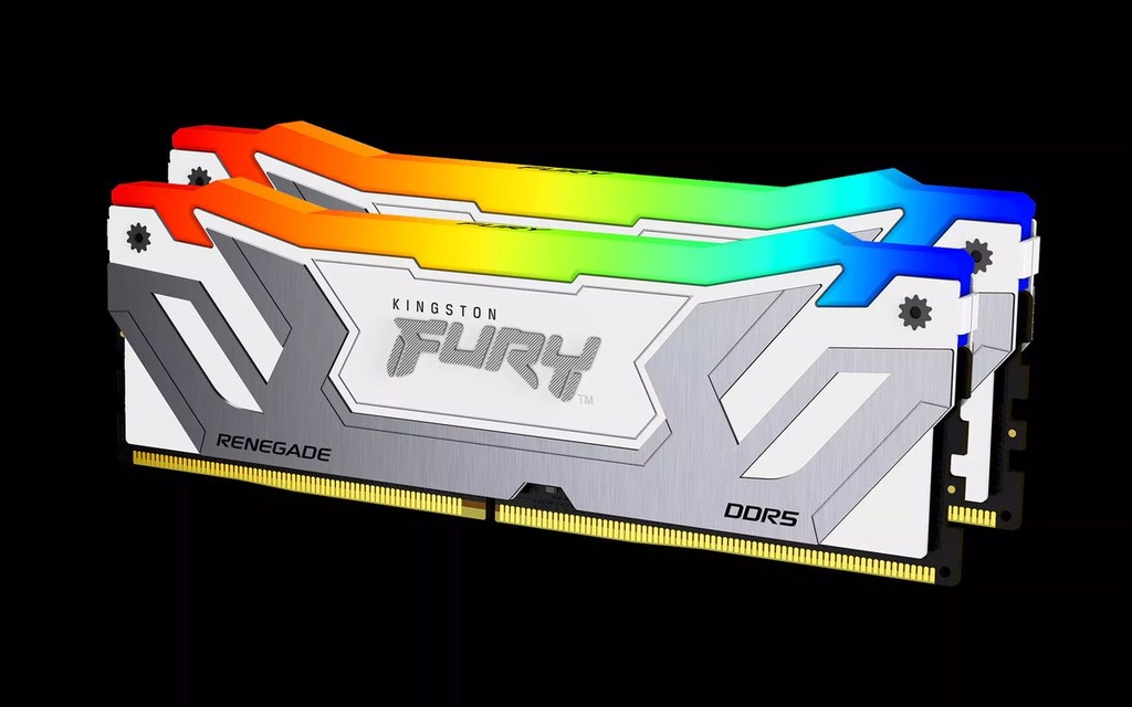 Kingston Fury Renegade RGB - 16GB x2 (32GB) , DDR5-7600MT/s , CL38 , White