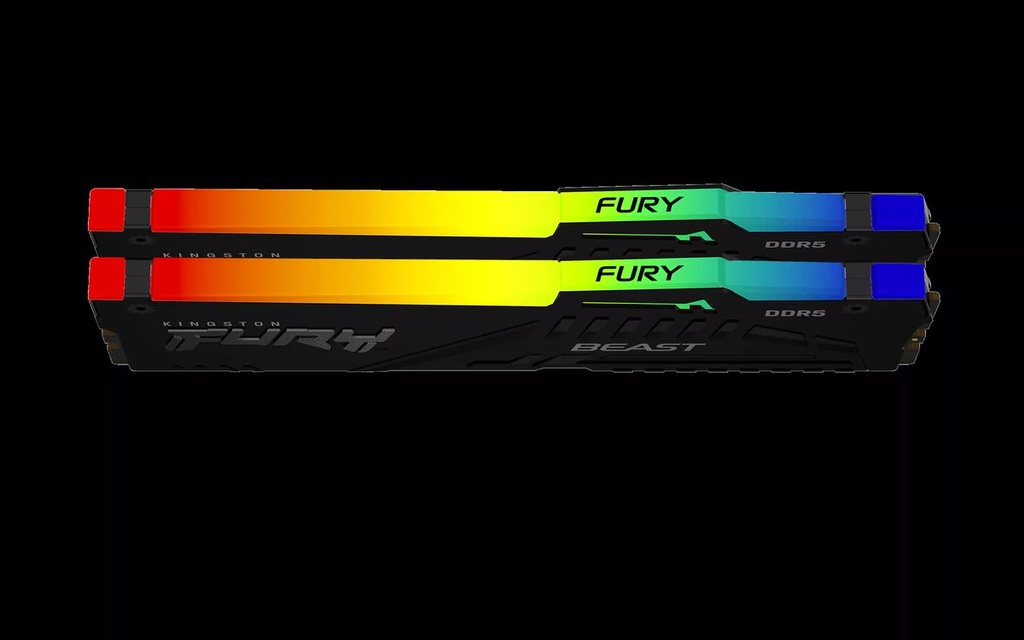 Kingston Fury Beast RGB - 32GB x2 (64GB) , DDR5-5200MT/s , CL36 , Black