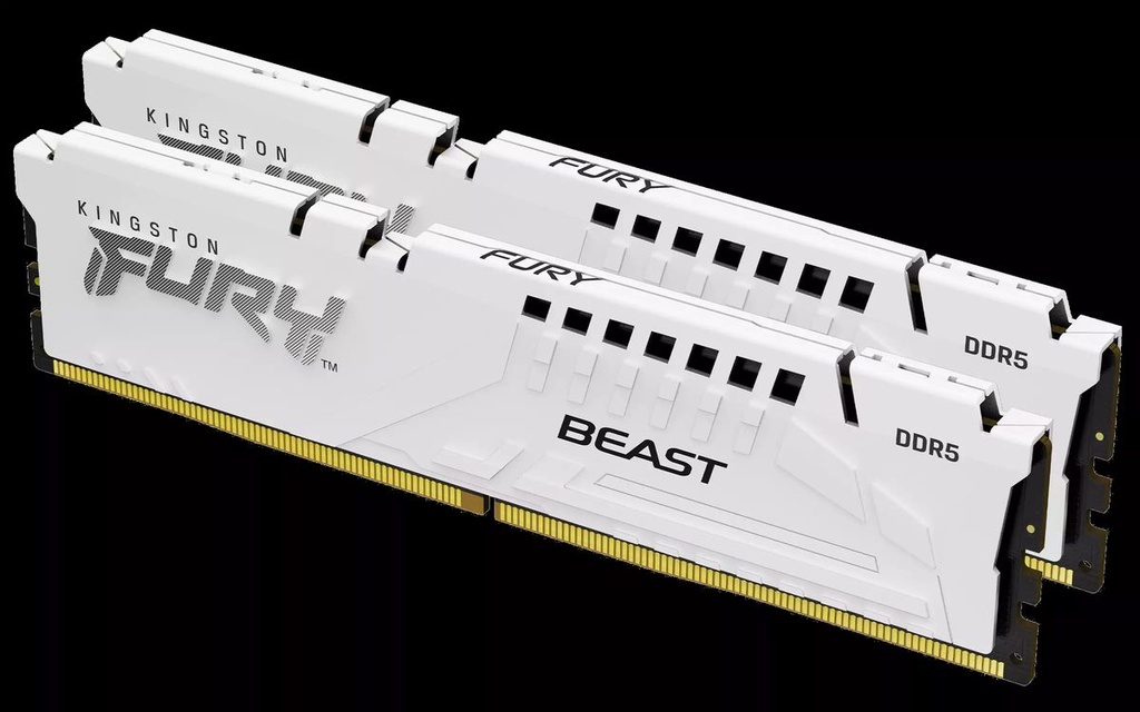 Kingston Fury Beast - 32GB x2 (64GB) , DDR5-5600MT/s , CL36 , White