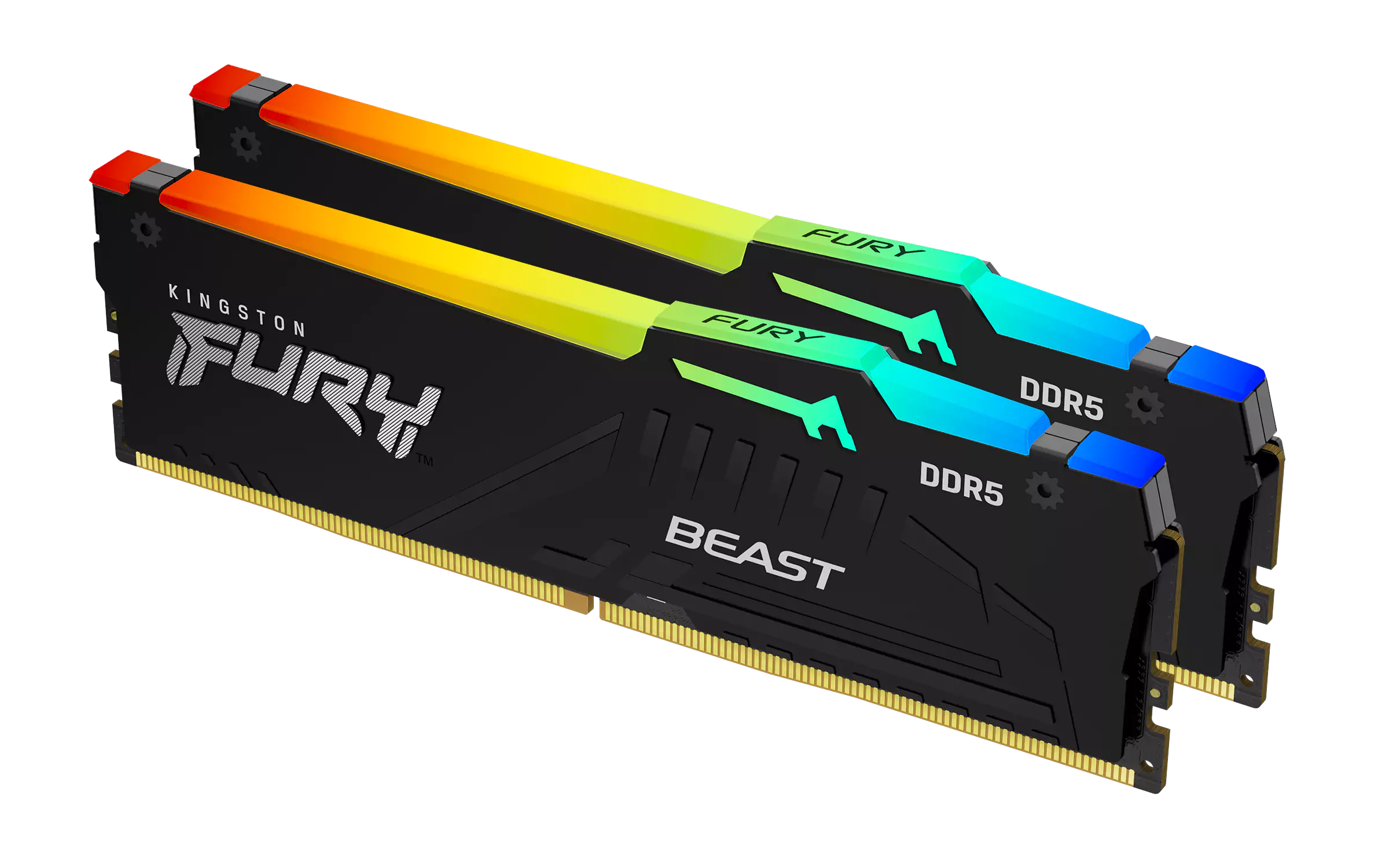 Kingston Fury Beast RGB - 32GB x2 (64GB) , DDR5-6400MT/s , CL32 , Black