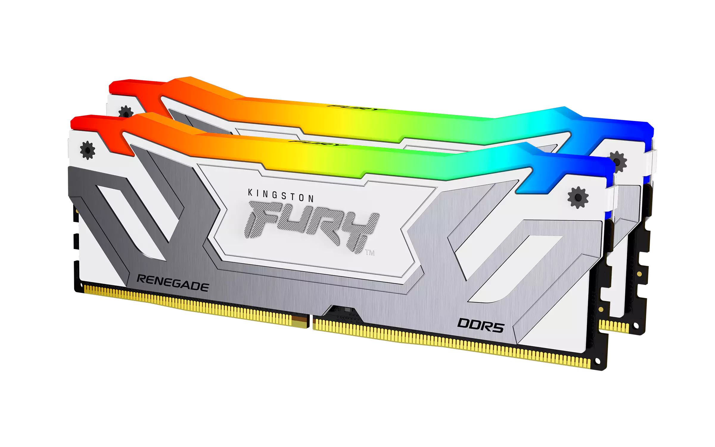 Kingston Fury Renegade RGB - 32GB x2 (64GB) , DDR5-6400MT/s , CL32 , White