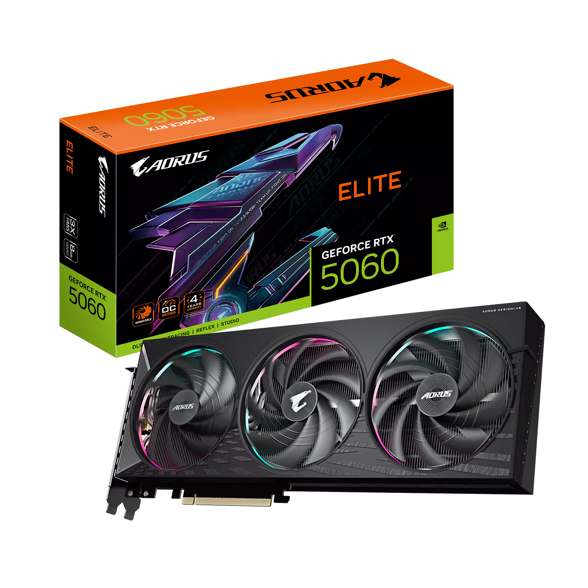 [SC-G5060-AE] Gigabyte RTX 5060 Aorus Elite 8GB GDDR7 Graphics Card