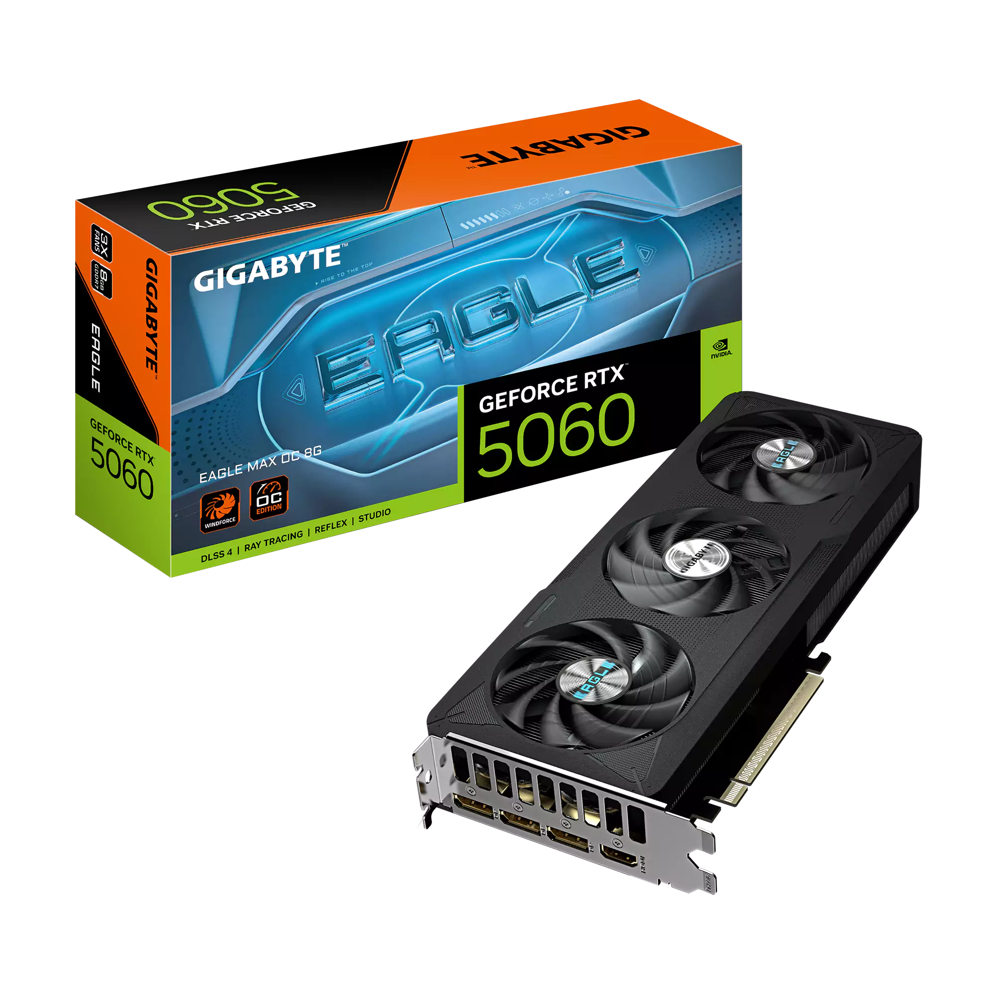 Gigabyte RTX 5060 Eagle OC Max 8GB GDDR7 Graphics Card - Black