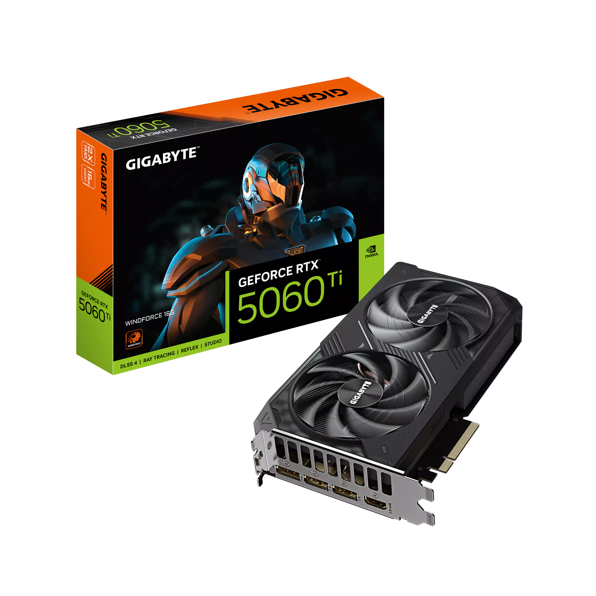 [SC-G5060TI-W] Gigabyte RTX 5060 Ti Windforce 16GB GDDR7 Graphics Card
