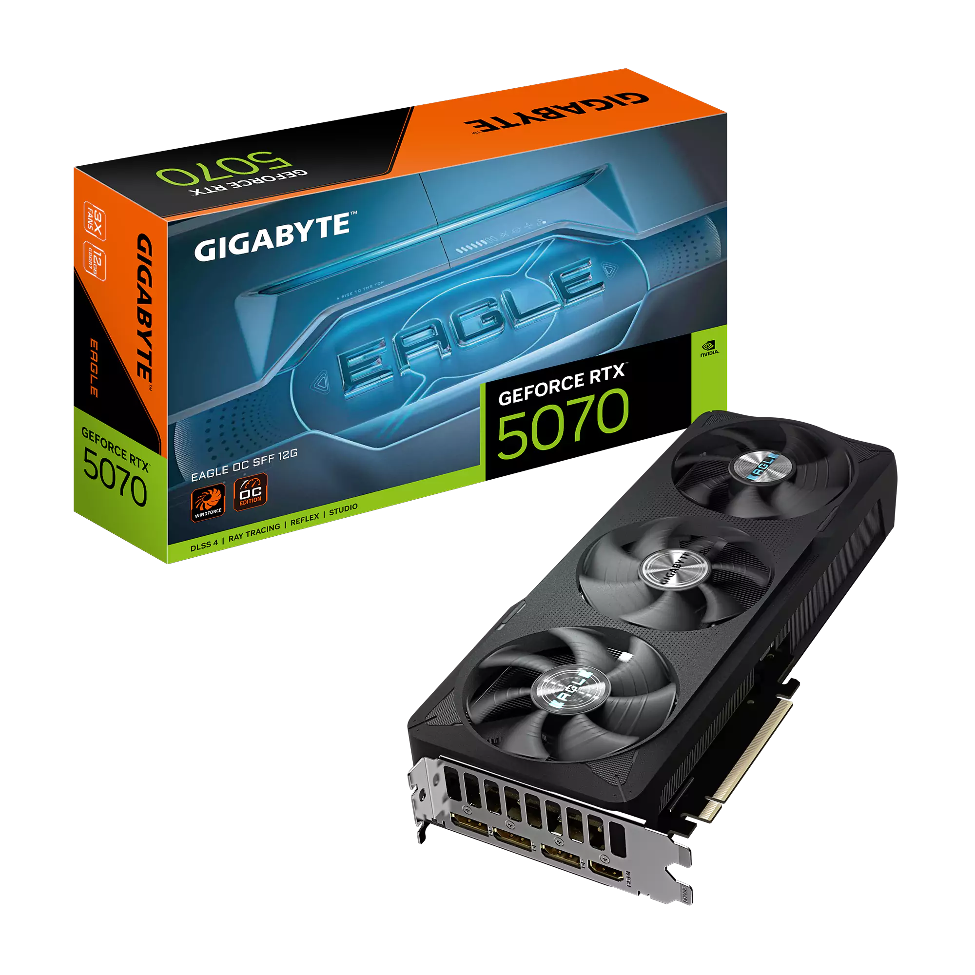 Gigabyte RTX 5070 Eagle OC 12GB GDDR7 Graphics Card - Black