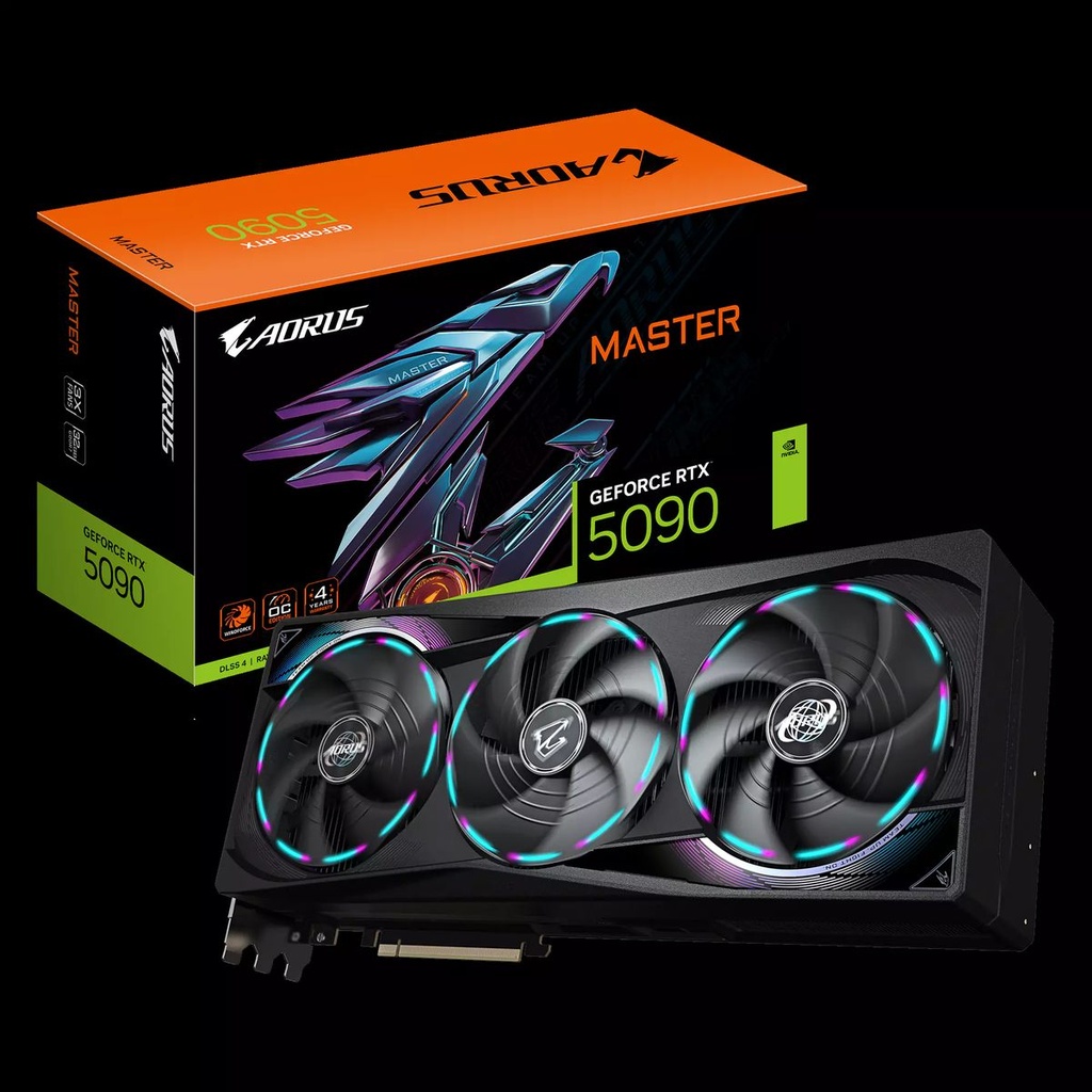 [SC-G5090-AM] Gigabyte RTX 5090 Aorus Master 32GB GDDR7 Graphics Card - Black
