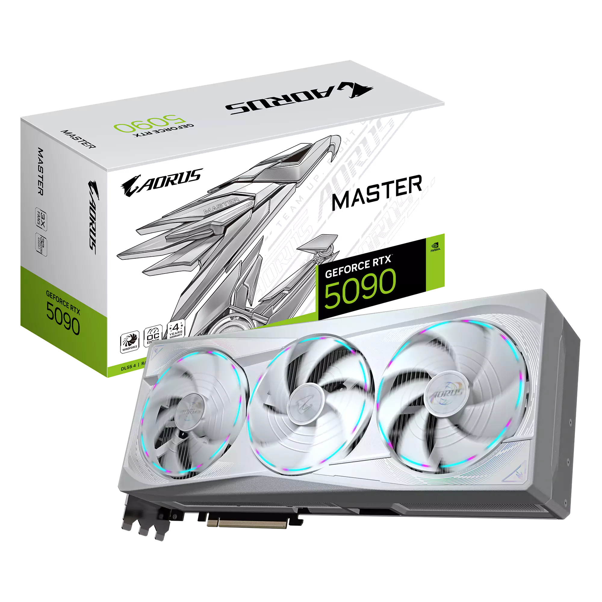 Gigabyte RTX 5090 Aorus Master ICE 32GB GDDR7 Graphics Card - White