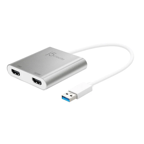 J5Create JUA365 USB Type-A to Dual HDMI / Single 4K HDMI Adapter