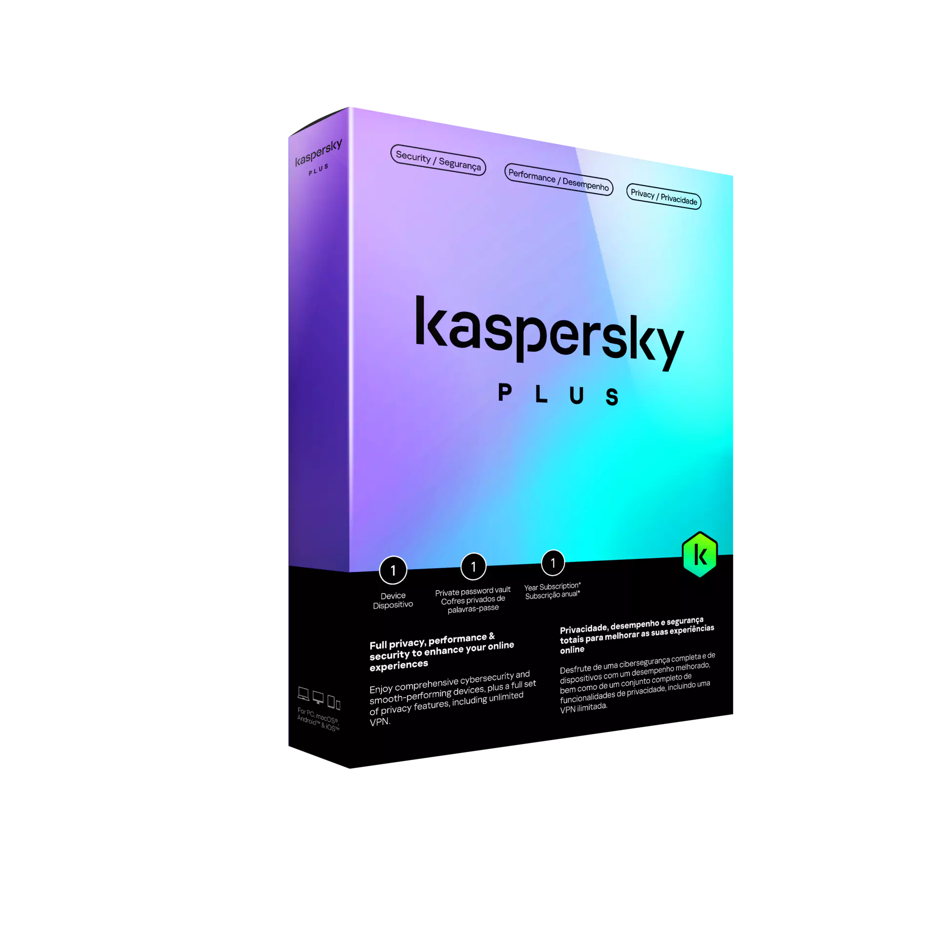 Kaspersky Plus Internet Security - 1 Device , 1 Year - Medialess
