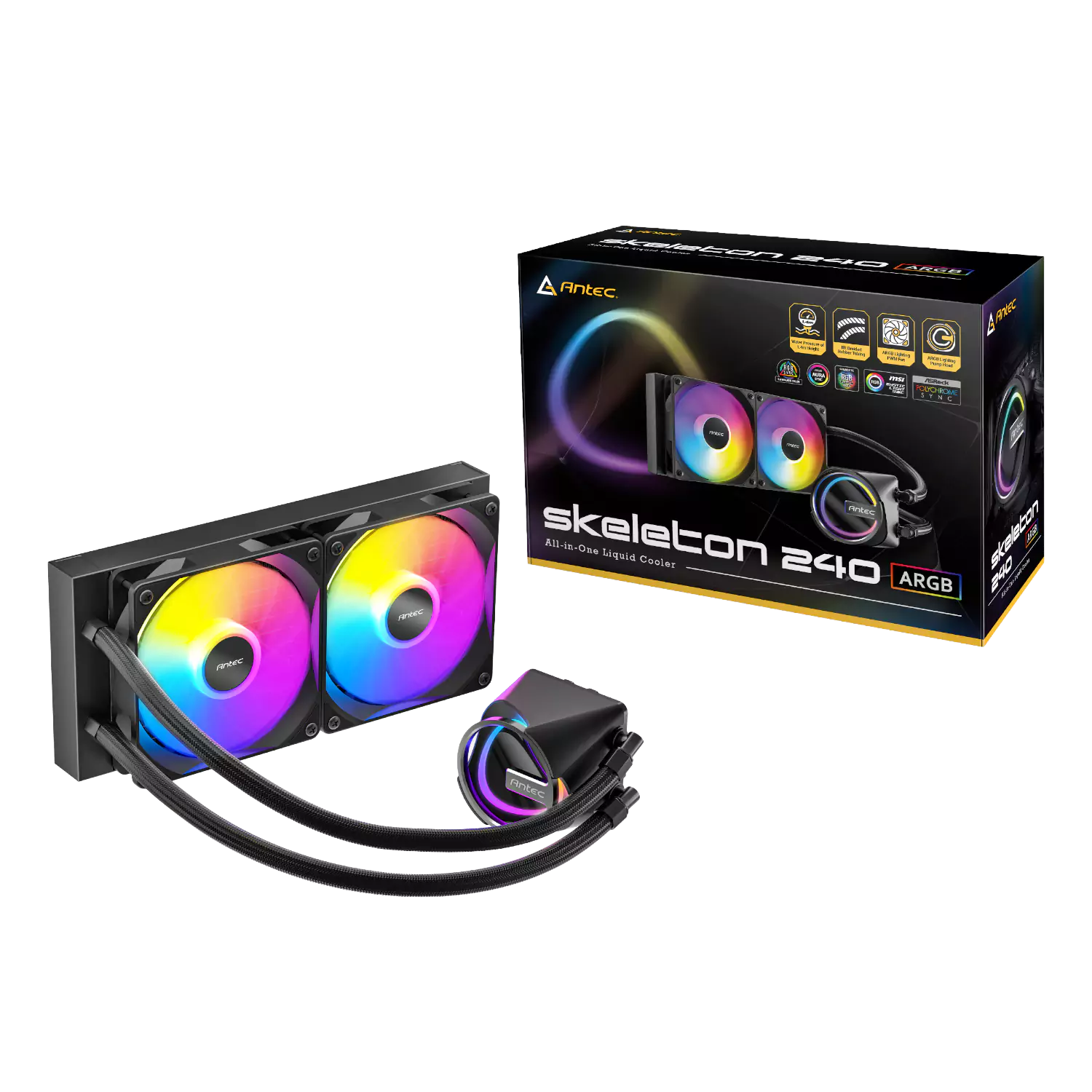 Antec Skeleton - 240mm ARGB CPU Water Cooler - Black