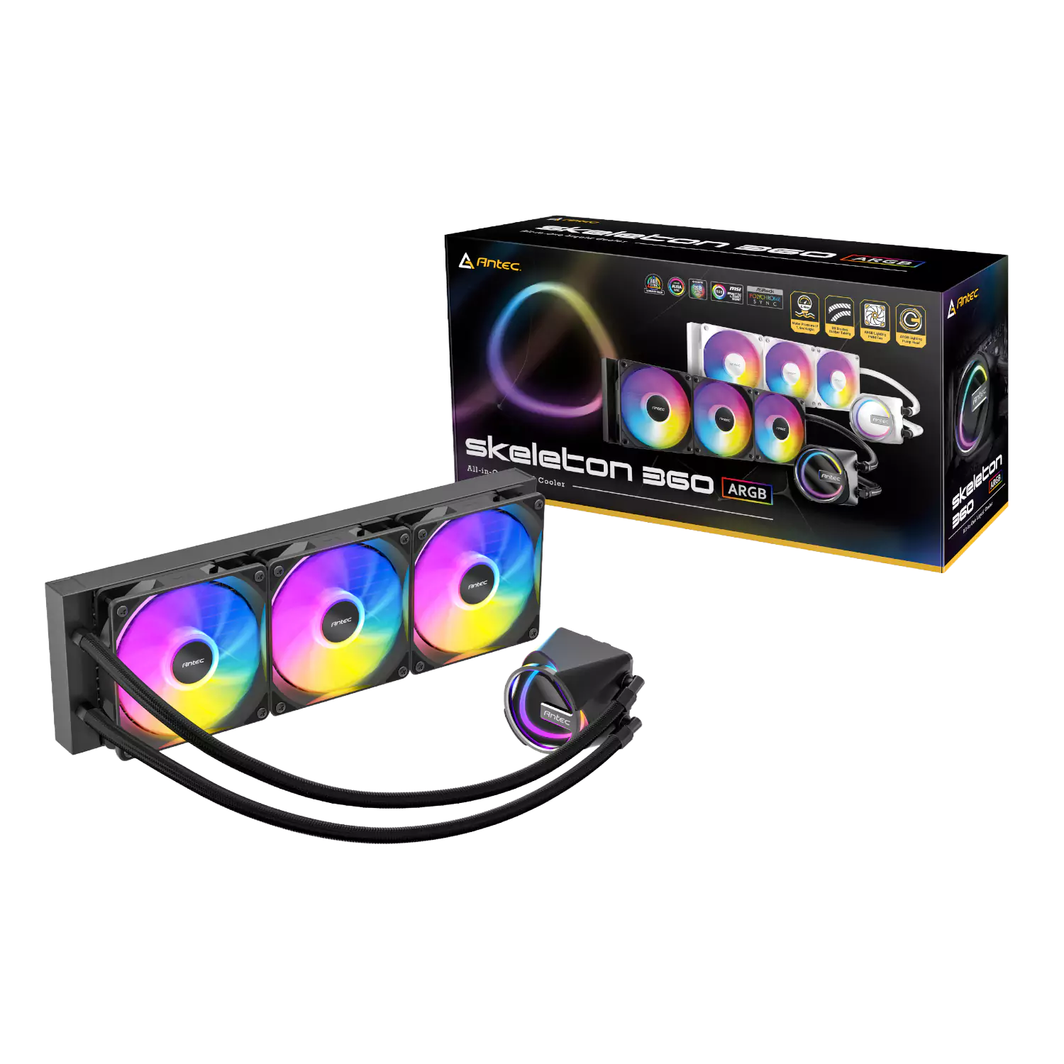Antec Skeleton - 360mm ARGB CPU Water Cooler - Black