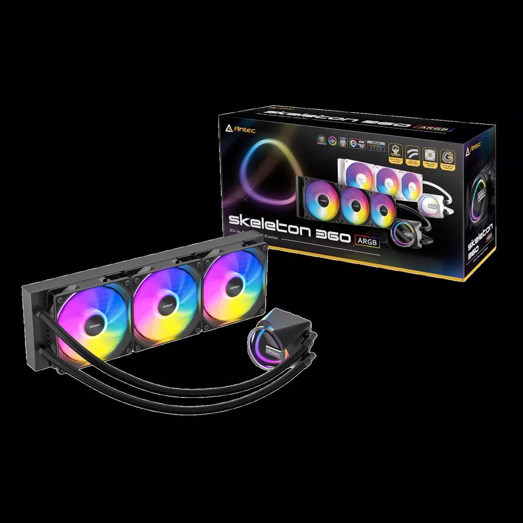 Antec Skeleton - 360mm ARGB CPU Water Cooler - Black