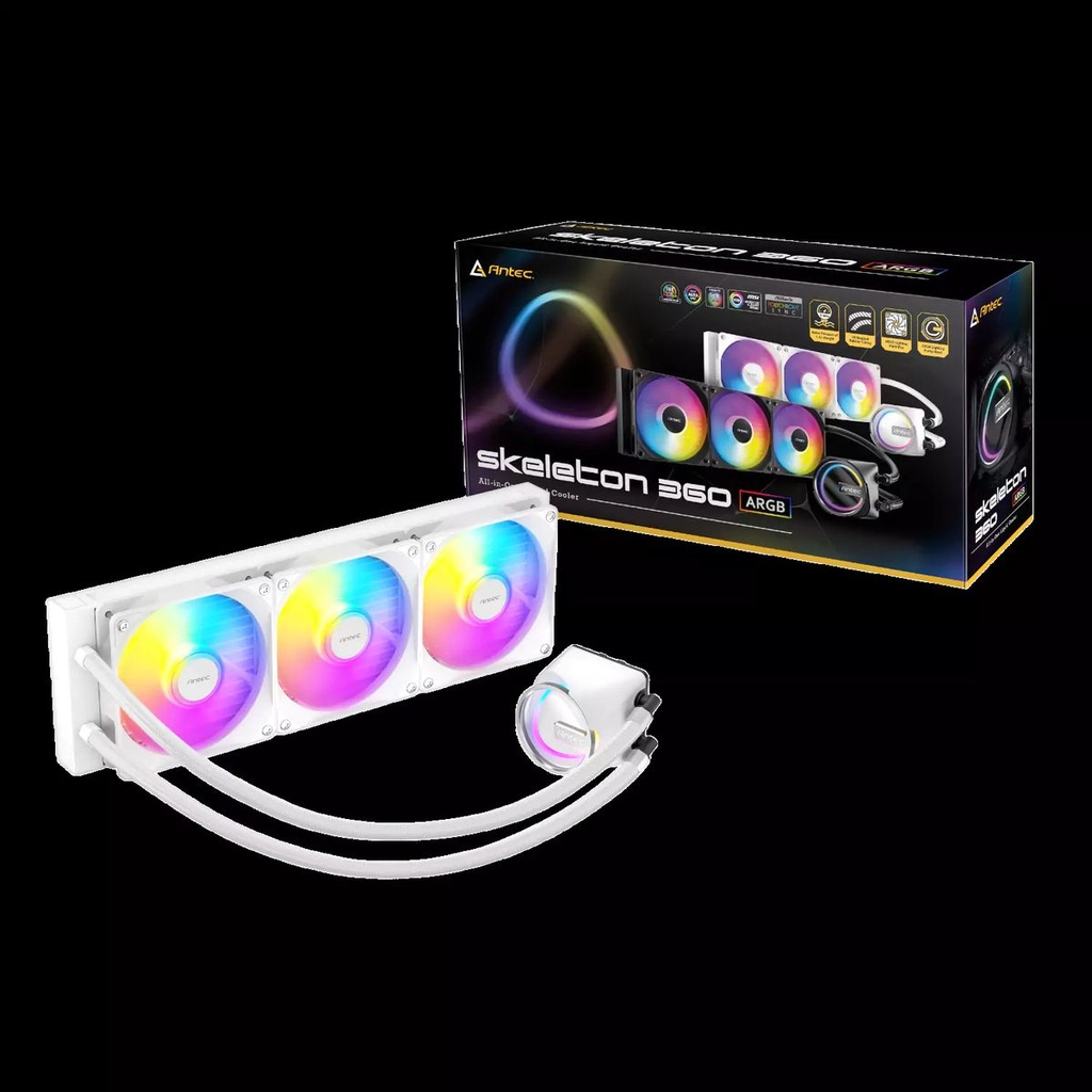 Antec Skeleton - 360mm ARGB CPU Water Cooler - White