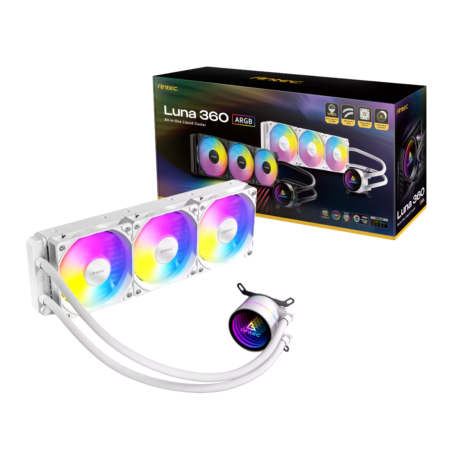 [WC-AL360W] Antec Luna - 360mm ARGB CPU Water Cooler - White