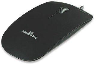[177658] Manhattan Black 1000 dpi Silhouette Optical Mouse