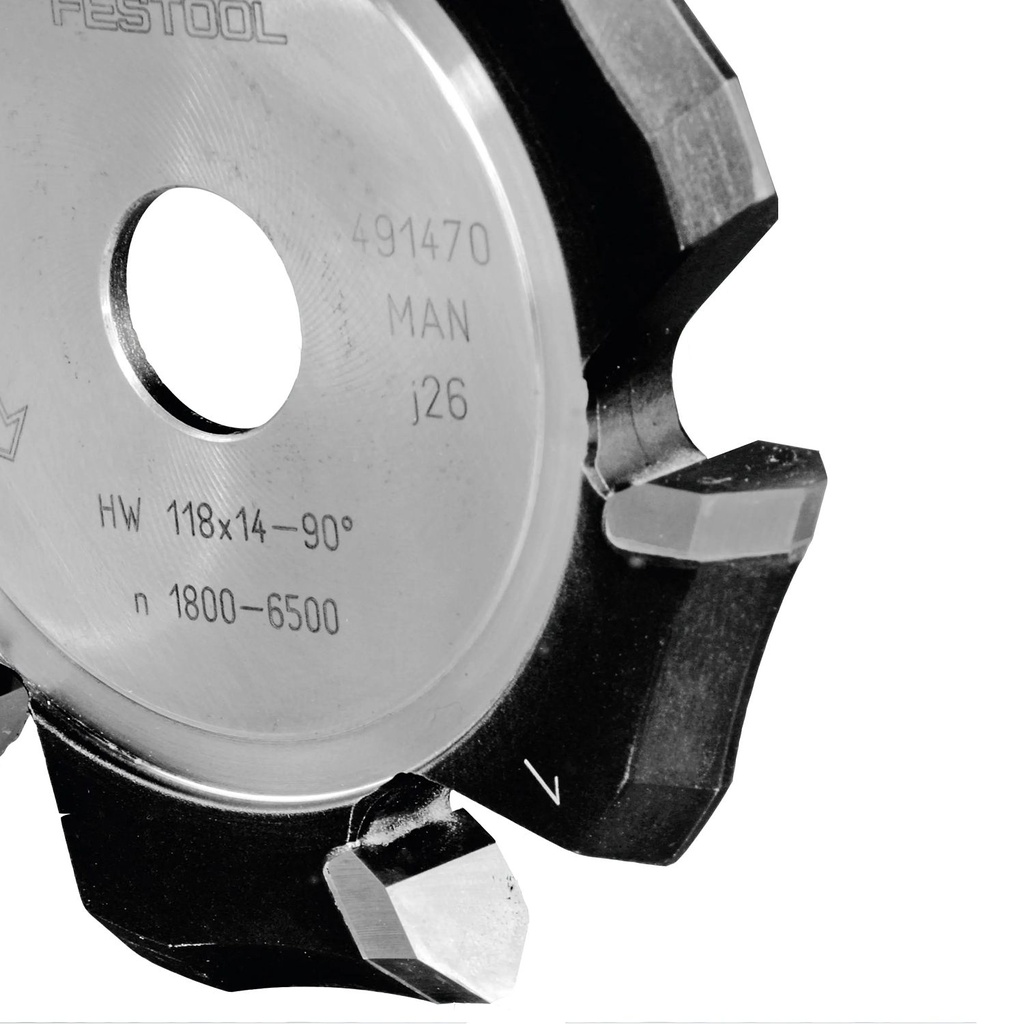 [FES491470] Cutter - V Groo Hw 118x14-90grad-alu