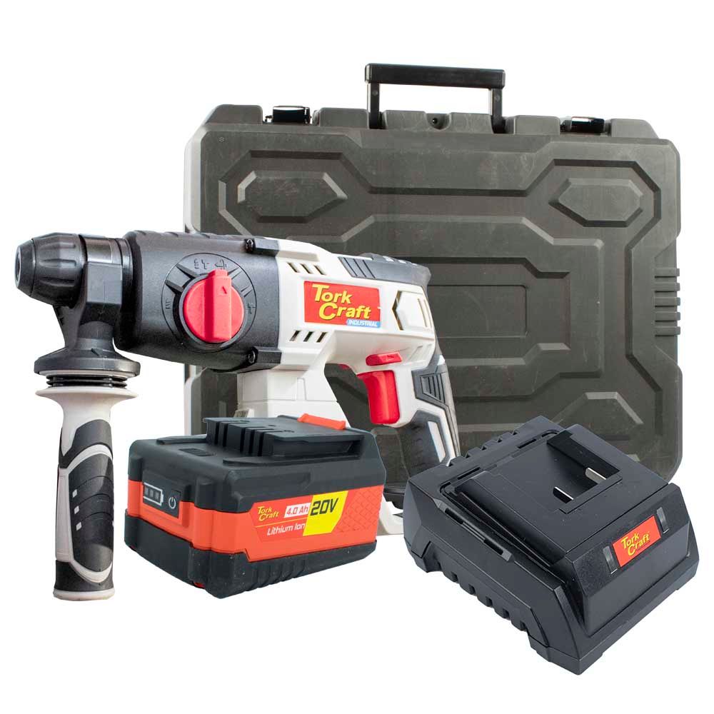 [TORKIT018] Rot.hammer Sds 20v Tc20190 C/w Std. Charg. &amp; 4.0ah Battery