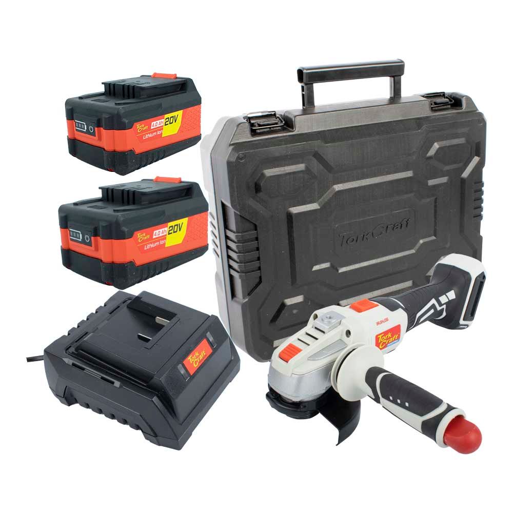 Angle Grinder 20v 115mm C/w Std. Charg. &amp; 2 X 4.0ah Batteries