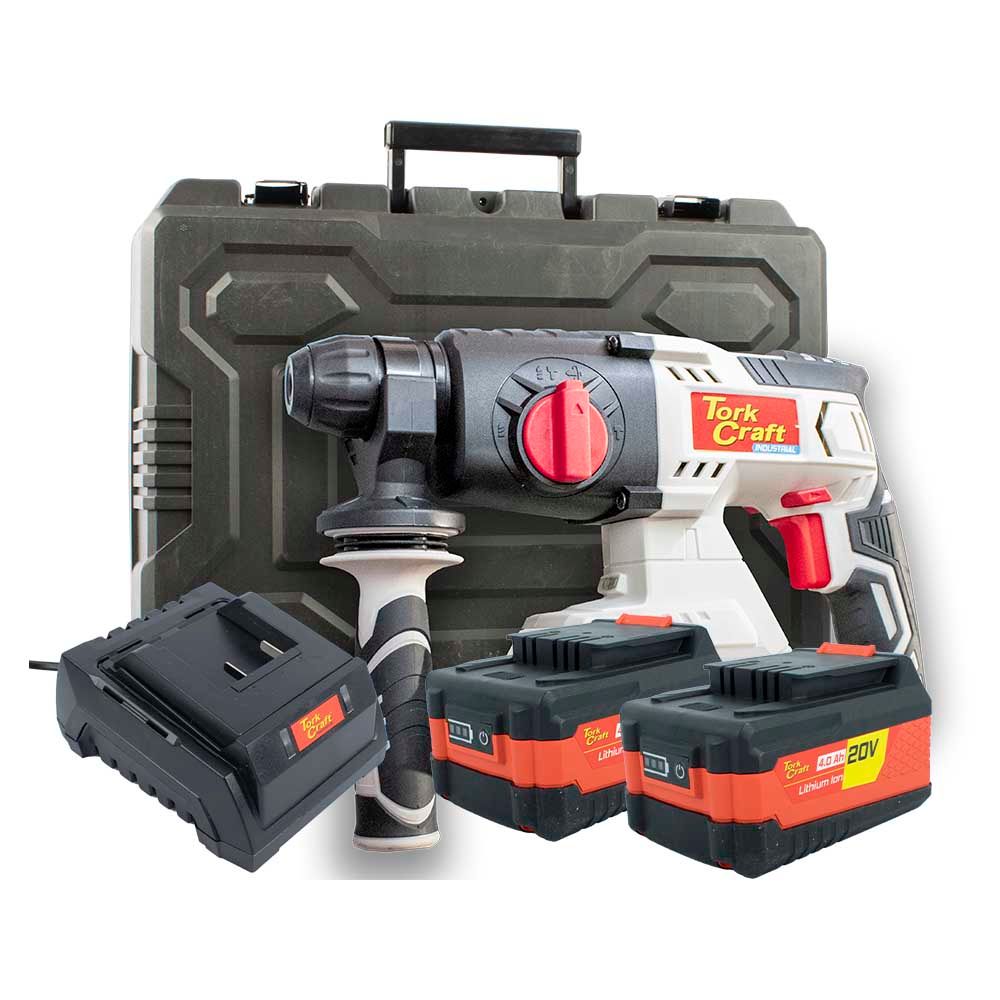[TORKIT020] Rot.hammer Sds 20v Tc20190 C/w Std. Charg. &amp; 2 X 4.0ah Batteries