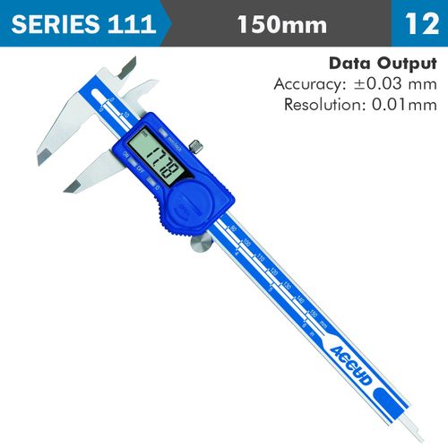Dig. Caliper 150mm 0.03mm Acc. S/steel 0.01mm Res.