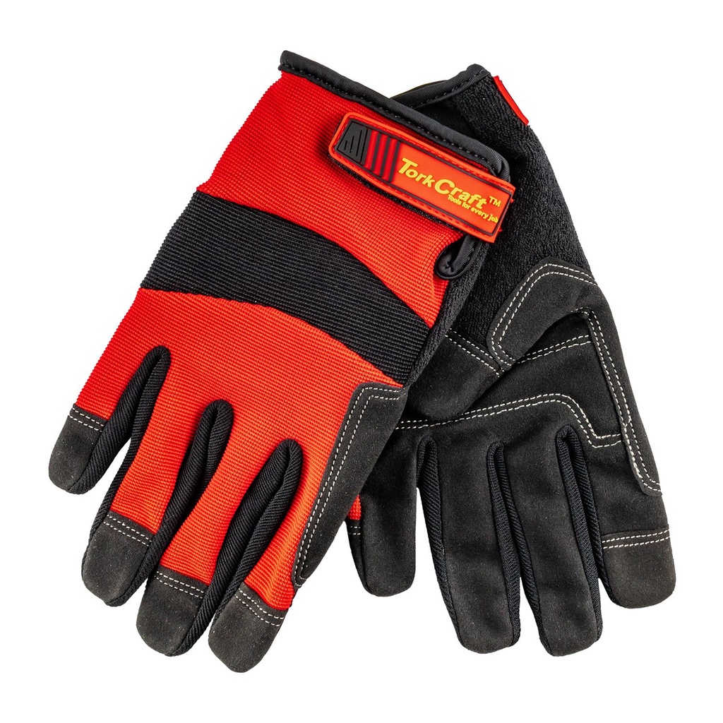 [GL02] Work Glove Medium-all Purpose Red With Touch Finger