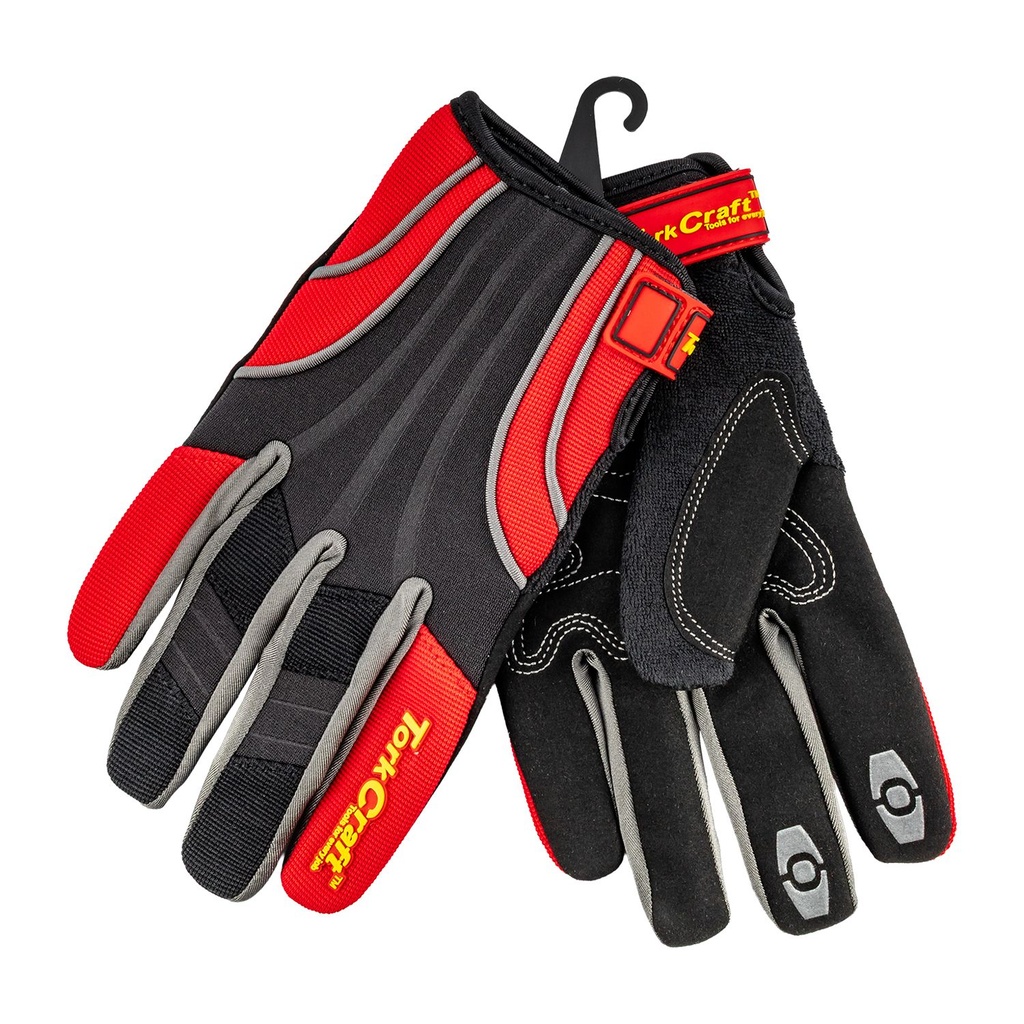 [GL19] Mechanic Glove X-small Synt.leather Reinforced Palm Spandex Red