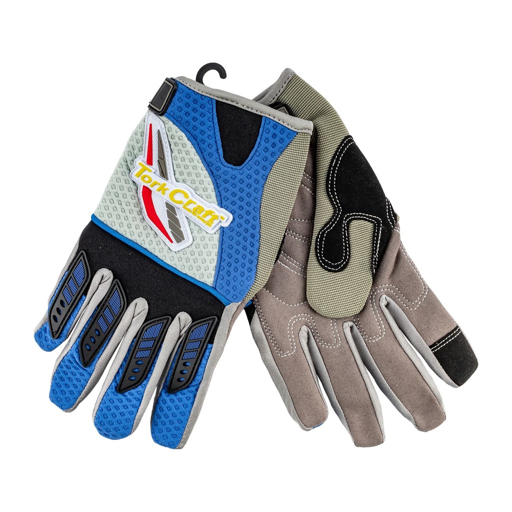 [GL33] Mechanics Glove X Large Synthetic Leather Palm Air Mesh Back Blue